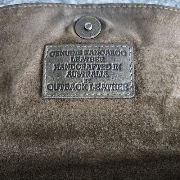 BUSH The Australian Collection Brown And Tan Kangaroo Leather Crossover Boho Bag - Picture 5 of 15